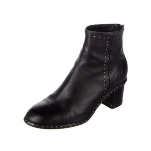Rag & Bone black stud leather booties